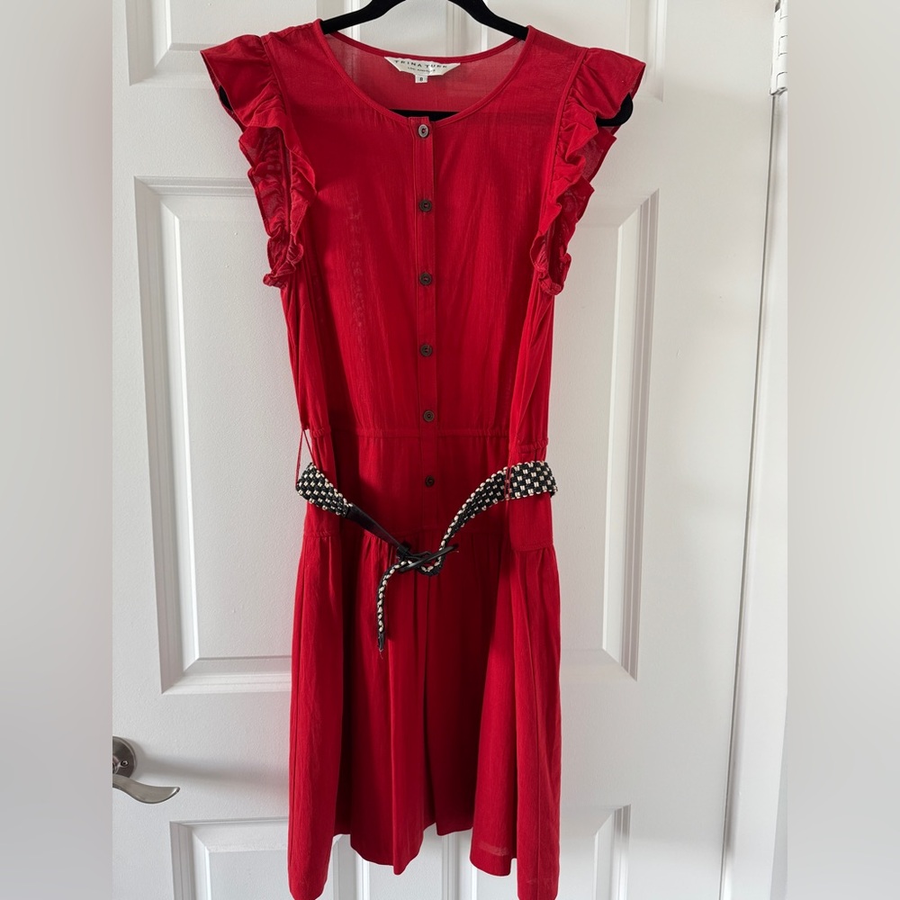 Trina Turk Ruffled Sleeveless Dress